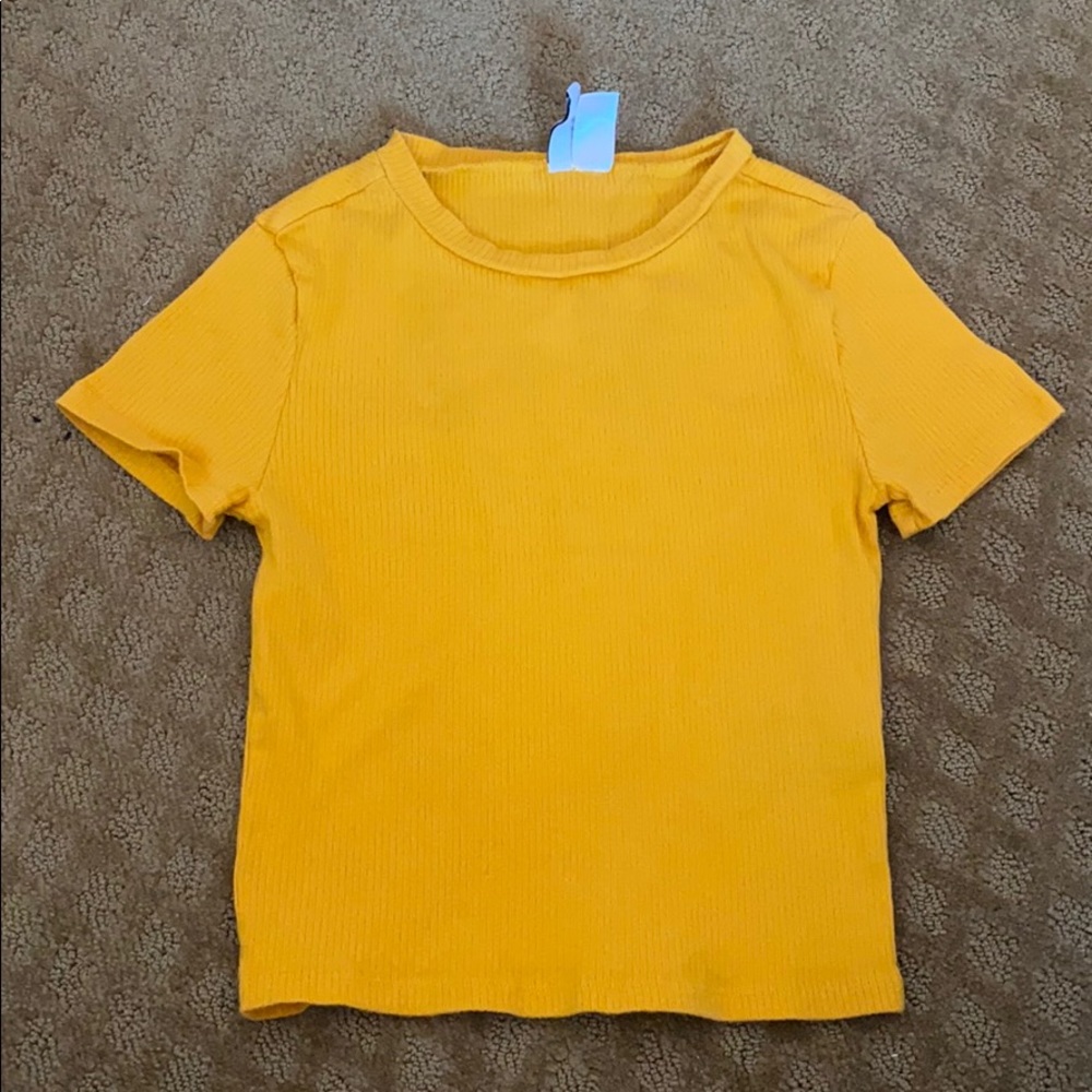 Ribbed Yellow Tee